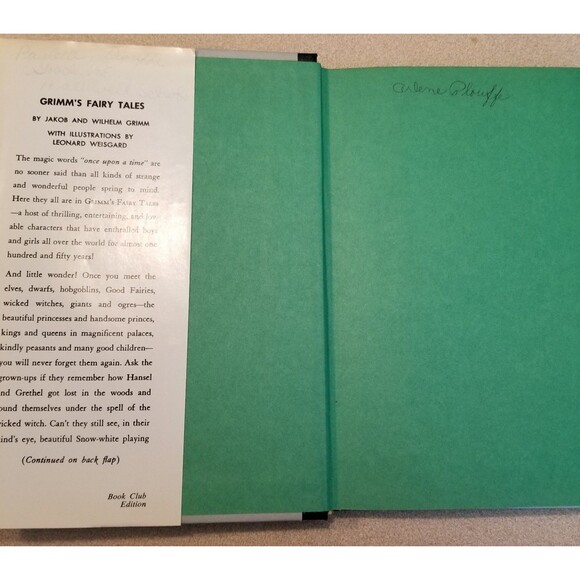 Grimm's fairy tales 1954 junior deluxe edition hardcover book vintage - Picture 4 of 11
